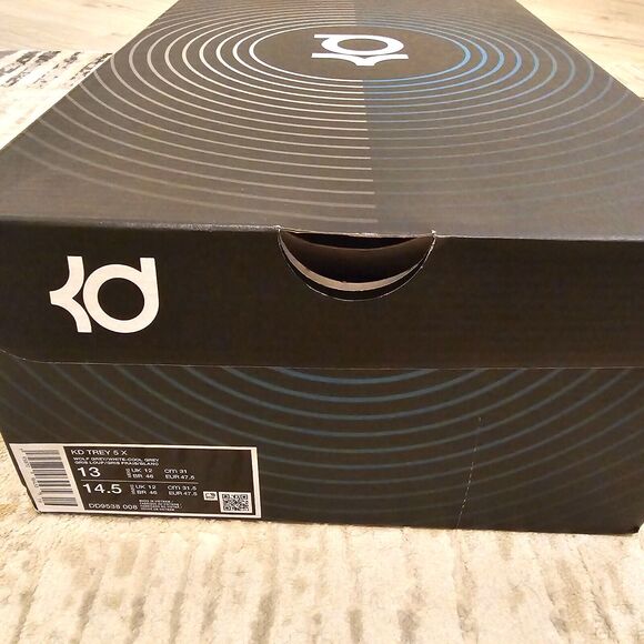 Size 13 - Nike KD Trey 5 X Wolf Grey Basketball Shoes - Picture 3 of 10
